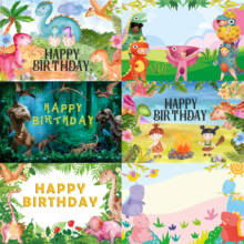 Seekpro Jurassic Park Rainforest Baby Shower Birthday Party Backdrop Background Animal Forest Trees Leaves Cartoon Children Boy 2024 - buy cheap