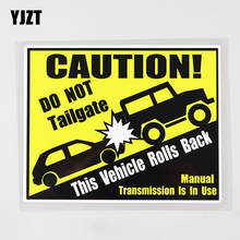 YJZT 12.2CM×9.7CM Funny Roll Back Warning Decal Watch Out PVC Car Sticker 12C-0064 2024 - buy cheap