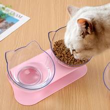 Pet Cat Non-slip Bowls Double Bowls With Raised Stand Food And Water Bowls For Cats Dogs Feeders Cat Bowl 2024 - buy cheap