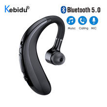 Беспроводная гарнитура KEBIDU с длительным временем работы в режиме ожидания, Bluetooth 5,0, деловые наушники для вождения, спортивные наушники для бега с микрофоном 2024 - купить недорого