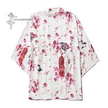 Kimono con estampado de 12 estilos para hombre y mujer, camiseta de disfraz japonés, Tops Harajuku, sujetador, cárdigan Haori japonés, chaqueta Yukata 2024 - compra barato