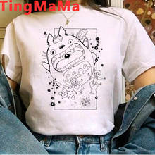 Camiseta de Anime japonés Totoro Studio Ghibli para mujer, Camisetas estampadas Kawaii Miyazaki Hayao, Harajuku, Tops de verano para mujer 2024 - compra barato