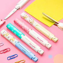 Pen Shape Scissor Kid Fold Stationery  DIY Office School Home Art Child Preschool Safe Blunt Tip Portable 2024 - buy cheap