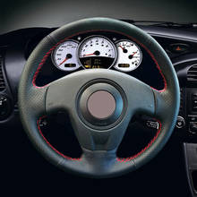 Capa de volante do carro de couro artificial preto para seat ibiza 2004 2006 1 pedido 2024 - compre barato