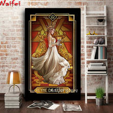 Tarot Woman Full Square/Round Drill 5D DIY Diamond Painting "Reyne De Coupe" Embroidery Cross Stitch 3D Home Decor 2024 - buy cheap