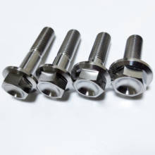 Tornillos hexagonales de cabeza de brida de aleación de titanio M10, tornillo hexagonal exterior para modificación de coche eléctrico y motocicleta, 20mm-60mm de largo, 1 pieza 2024 - compra barato