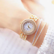 Relojes con 2 pulseras para mujer, relojes de pulsera dorados de marca famosa, reloj de pulsera femenino con diamantes, 2019 2024 - compra barato