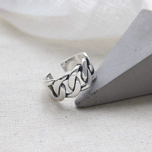 Преувеличенные большие серьги 925 стерлингового серебра цепи вогнутые кольца для женщин Свадебные украшения регулируемая античный перстень Anillos 2024 - купить недорого