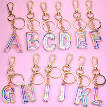 Fashion 26 English Letter Car Keychain For Women Men English Word Pendant Cute Key Ring Holder Colorful Resin Acrylic Key Chains 2024 - buy cheap