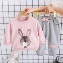 Baby Girls Clothing Suit Spring Cute Toddler Children Clothes Cotton Print Kids Long sleeve T-shirt+Pants Autumn Girls Tracksuit 2024 - buy cheap