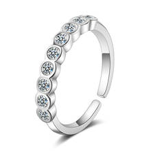 Anillos ajustables simples para mujer, joyería con Micro incrustaciones de circón, accesorios de anillo abierto para boda 2024 - compra barato