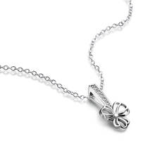 Женское модное ожерелье с кулоном клевера, изящное ожерелье из стерлингового серебра 925 пробы, цепочка для девушек, оптовая продажа, серебряные ювелирные изделия, Lucky 2024 - купить недорого
