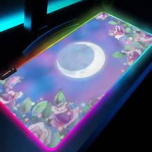 Anime Mouse Pad Purple Desk Pad Kawaii Mousepad Xxl Rgb Gaming Keyboard Cover Anime Pink Desk Mat Carpet Gamer Mats Gloway Led 2024 - buy cheap