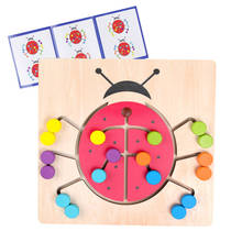 Juguetes Educativos de madera Montessori para niños, tablero de aprendizaje cognitivo de geometría de Color, juguete de matemáticas para preescolar, juego de conteo 2024 - compra barato