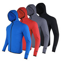 New Hooded Quick-Drying and Breathable Sport Jacket Men Fitness Gym Soccer Outdoor Casual Wear Running Cycling Sportswear 2024 - buy cheap