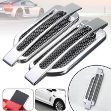 Chrome 2Pcs Car Auto Side Air Vent Intake Flow Cover Hole Grille Sticker Decoration For Honda For BMW Universal 2024 - buy cheap