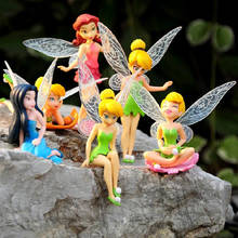 Anime Tinkerbell Fairy Figure Toy Tinker Bell 6Pcs/Set PVC Action Figures Dolls 2024 - купить недорого