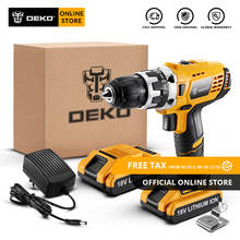 Original DEKO GCD18DU2 18V Cordless Drill Electric Screwdriver Lithium-Ion Mini Power Driver Variable Speed LED 2 Battery 2024 - buy cheap