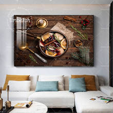 Enfeite de especiarias e frutas cítricas, posteres de comida italiana em panela, decoração para casa, cozinha, imagens, pinturas em tela restaurante 2024 - compre barato