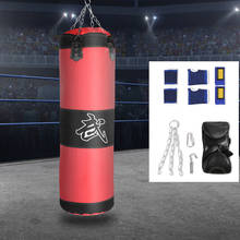 100cm Training Fitness MMA Boxing Punching Bag Empty Sport Kick Sandbag Muay Thai Boxer Training Set Wraps & Hook &a pair Gloves 2024 - buy cheap