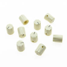 Ohello 10 pcs White Guitar Scalloped Edge Knobs  6.35mm Davies 1900H Style AMP Effect Pedal Knobs Guitar Control Rotary Knobs 2024 - buy cheap