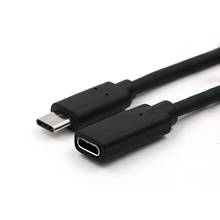 2PCS/LOT USB 3.1 Type C Male to USB 3.1 Type C Female Extension Data Cable 1M 2024 - buy cheap