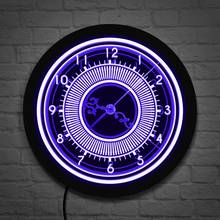 Reloj de pared 3D con retroiluminación LED y números arábigos, moderno, para decoración del hogar, 3D letrero de neón, varios colores, iluminado con bordes 2024 - compra barato