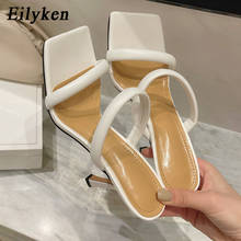 Eilyken finas-Sandalias de tacón alto para mujer, zapatos de banda estrecha, de diseño de marca, con punta abierta, para verano, 2021 2024 - compra barato