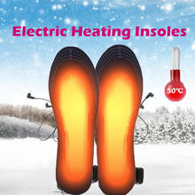 1 Pair USB Heated Shoe Insoles Foot Warming Pad Feet Warmer Sock Pad Mat Winter Outdoor Sports Heating Insoles Winter Warm 2024 - buy cheap