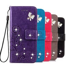 Rhinestone Wallet Coque Case for Alcatel 1 1C 1X 1S 1V 2019 2020 5033D 5009D 5003D 5059D 5008Y 5024D PU Leather Cover 2024 - buy cheap