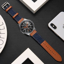 Correa de cuero y nailon de 22mm para Samsung S3 Frontier Galaxy watch, banda de 46mm para huawei watch gt, pulsera amazfit GTR de 47mm 2024 - compra barato