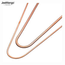 JeeMango Trendy Titanium Stainless Steel Double Layer Choker Necklaces Beach Snake Chain Pendant Necklace For Women Girl JN20002 2024 - buy cheap