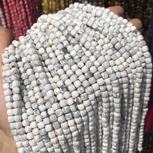 Cuentas de piedra Natural facetadas blancas turquesas, cuentas sueltas de forma cuadrada para la fabricación de joyas, accesorios de pulsera y collar DIY 2024 - compra barato