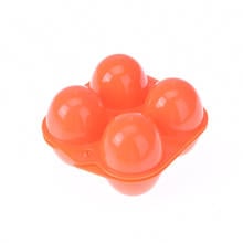 11.5*12cm Portable Egg Carry Orange Color 4 Eggs Container Holder Storage Box Case Folding Plastic 2024 - buy cheap