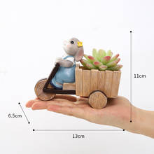 Roogo Rabbit's Harvest Season Flower pot Modern Cartoon Animal Succulent Pot Home And Garden Decoration New design Lovely Bonsai 2024 - buy cheap