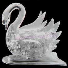 Quebra-cabeça de cristal 3d, modelo de cisne, iq, brinquedo, materiais, presente, sopbrinquedo y4ud 2024 - compre barato