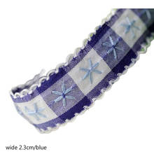 2.3CM Wide Luxury Embroidery blue flower lace fabric trim ribbon DIY sewing applique collar cord guipure wedding dress decor 2024 - buy cheap