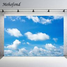 Mehofond-telón de fondo con diseño de cielo azul y nubes blancas, telón de fotografía con paisaje Natural, perfecto para Baby Shower, cumpleaños, estudio fotográfico y sesión fotográfica 2024 - compra barato