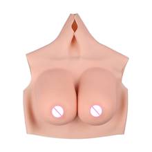 Copa E de cuello alto corto, pechos artificiales falsos, formas de pechos de silicona realistas, transexual, transexual, Drag Queen, 4G 2024 - compra barato