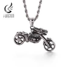 Fongten Men's Stainless Steel Motorcycle Biker Pendant Necklace Stainless Steel Gothic Fashion Jewelry 2024 - buy cheap