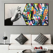 Modern Hands Behind The Curtain Graffiti Art Paintings on the Wall Art Posters and Prints Street Art Canvas Pictures Home Decor 2024 - buy cheap