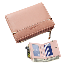 Small wallet women Leather Female Purse Mini Hasp Solid Multi-Cards Holder Fashion Coin Short Wallets Slim Wallet Zipper Hasp 2024 - buy cheap