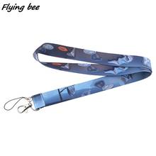 Flyingbee chaveiro de memória, chaveiro fashion pintura a óleo para arte eterna, cordão de pescoço para celular, chaves de cartão de id, suporte de emblema usb x1359 2024 - compre barato