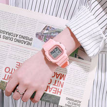 Reloj Digital Led para mujer, pulsera deportiva resistente al agua con correa de silicona, para niños y niñas, nuevo 2024 - compra barato
