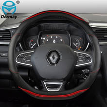 for Renault Megane 4 IV Grand Coupe Saloon Car Steering Wheel Cover Microfiber Leather + Carbon Fiber Fashion Auto Accessories 2024 - buy cheap