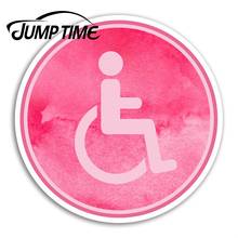 Jump Time for Pink Disabled Vinyl Stickers Mobility Badge Pretty Car Sticker  Camper Door Decal Waterproof Car Accessories 2024 - buy cheap