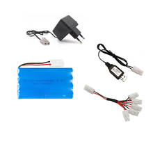 Bateria recarregável para rc, 9.6v, 1400mah, + 9.6v, carregador para brinquedos, carro, tanque, trem, robô, arma, avião, 9.6v, pacote de baterias aa, 1-2 peças 2024 - compre barato