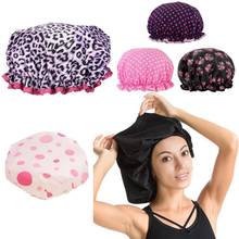 Gorro de seda satinada con estampado de belleza para mujer, gorro de gran tamaño, supergigante, para dormir en la noche, para cubrir la cabeza, para pelo rizado, negro 2024 - compra barato