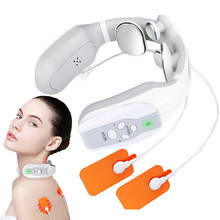 EMS Smart Electric Neck Massager & Pulse Cervical Vertebra Physiotherapy Heating Pain Relief Tool Health Care Relaxation Machine 2024 - buy cheap