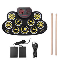 Foldable Electronic Drum Pad Digital Drum 10 Rhythms Record 3.5mm Microphone Input Headphone Monitoring External Speaker Output 2024 - buy cheap